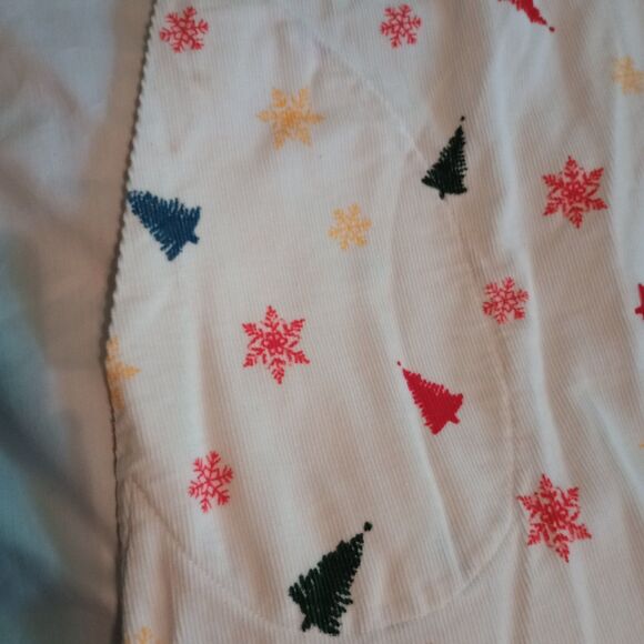 Women's Corduroy Maxi Art To Wear Jumper. White, Christmas Trees Pockets *Read* - Picture 3 of 10